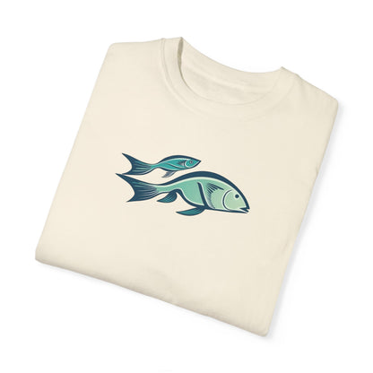 FISH RETRO WOODBLOCK GARMENT-DYED TEE