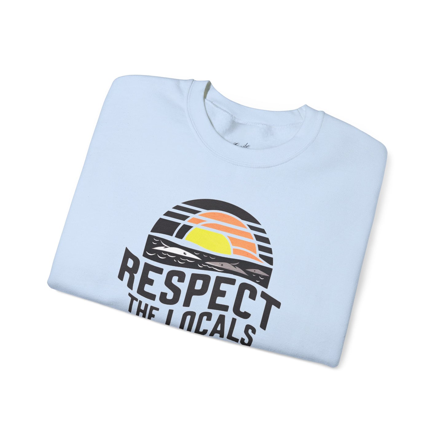 RESPECT THE LOCALS WOODBLOCK Heavy Blend™ Crewneck Sweatshirt