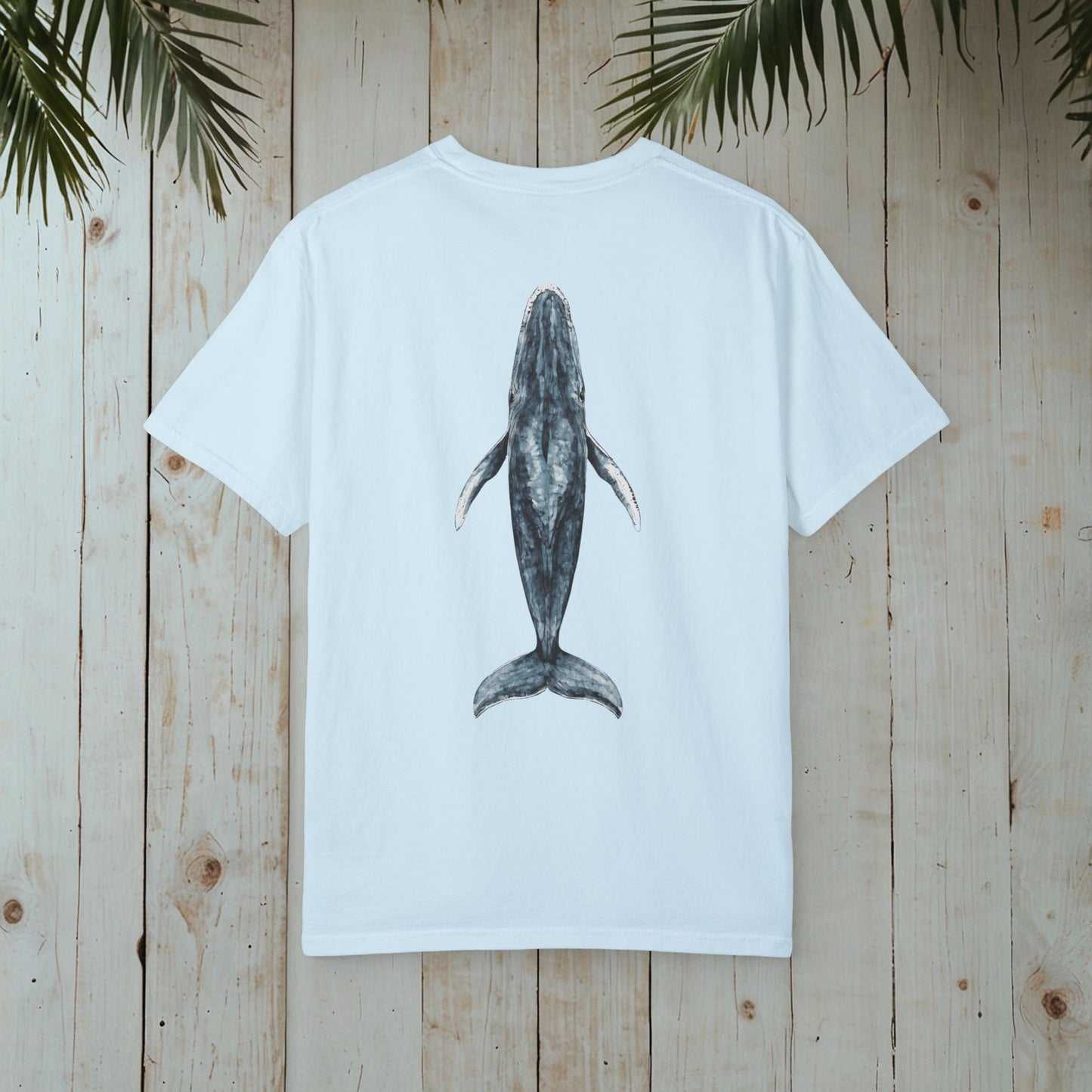 WHALE OCEANIC LIBRARY RETRO OCEAN GARMENT-DYED TEE