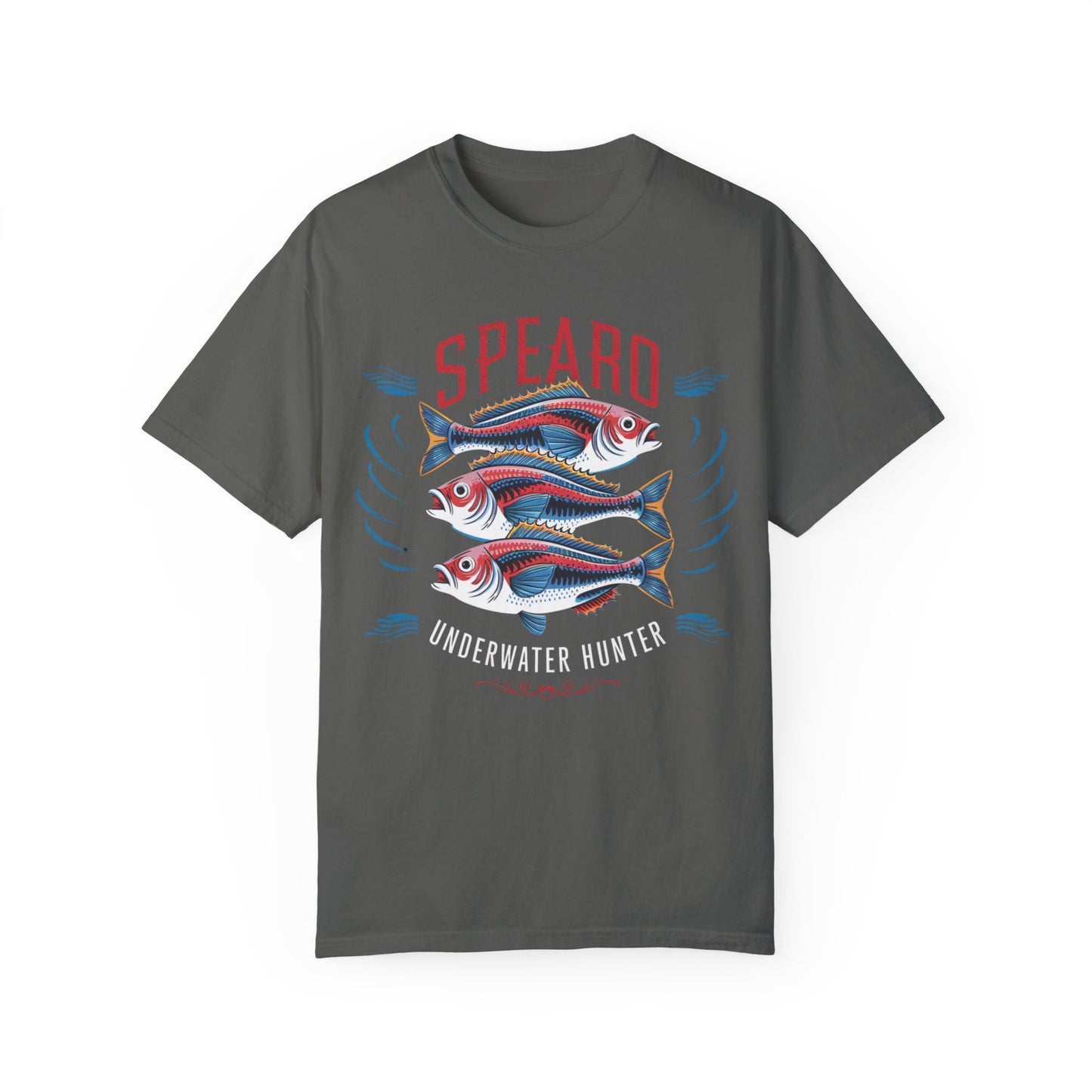 SPEARO WOODBLOCK FISH GARMENT-DYED TEE