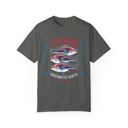 SPEARO WOODBLOCK FISH GARMENT-DYED TEE