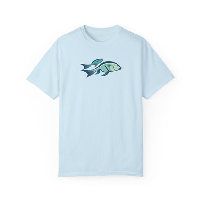 FISH RETRO WOODBLOCK GARMENT-DYED TEE