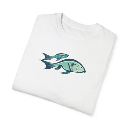 FISH RETRO WOODBLOCK GARMENT-DYED TEE