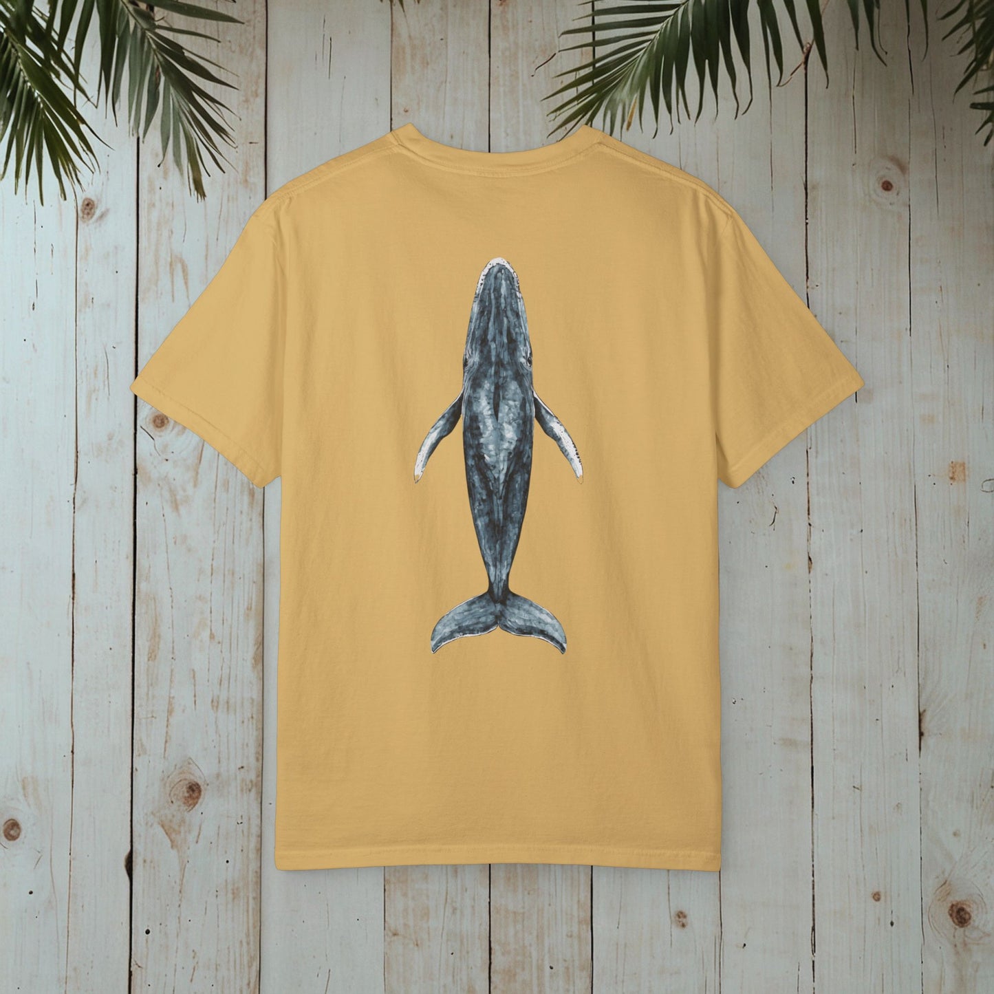 WHALE OCEANIC LIBRARY RETRO OCEAN GARMENT-DYED TEE