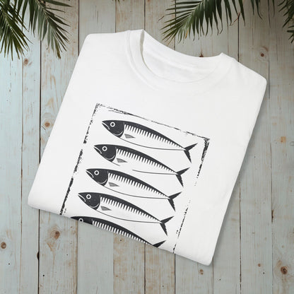 WOODBLOCK FISH PARADE 2 GARMENT-DYED TEE