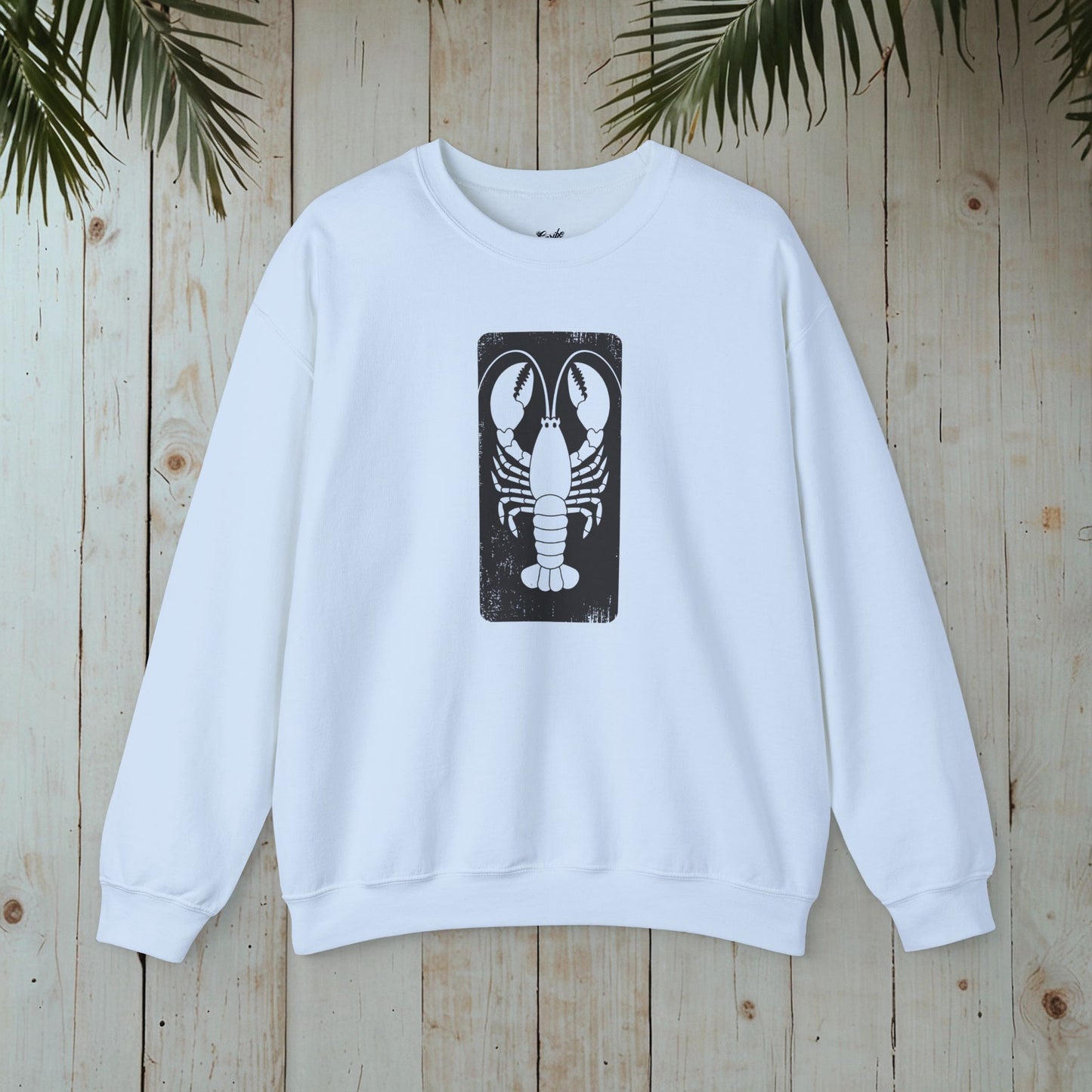 Woodblock Crab Crewneck Sweatshirt