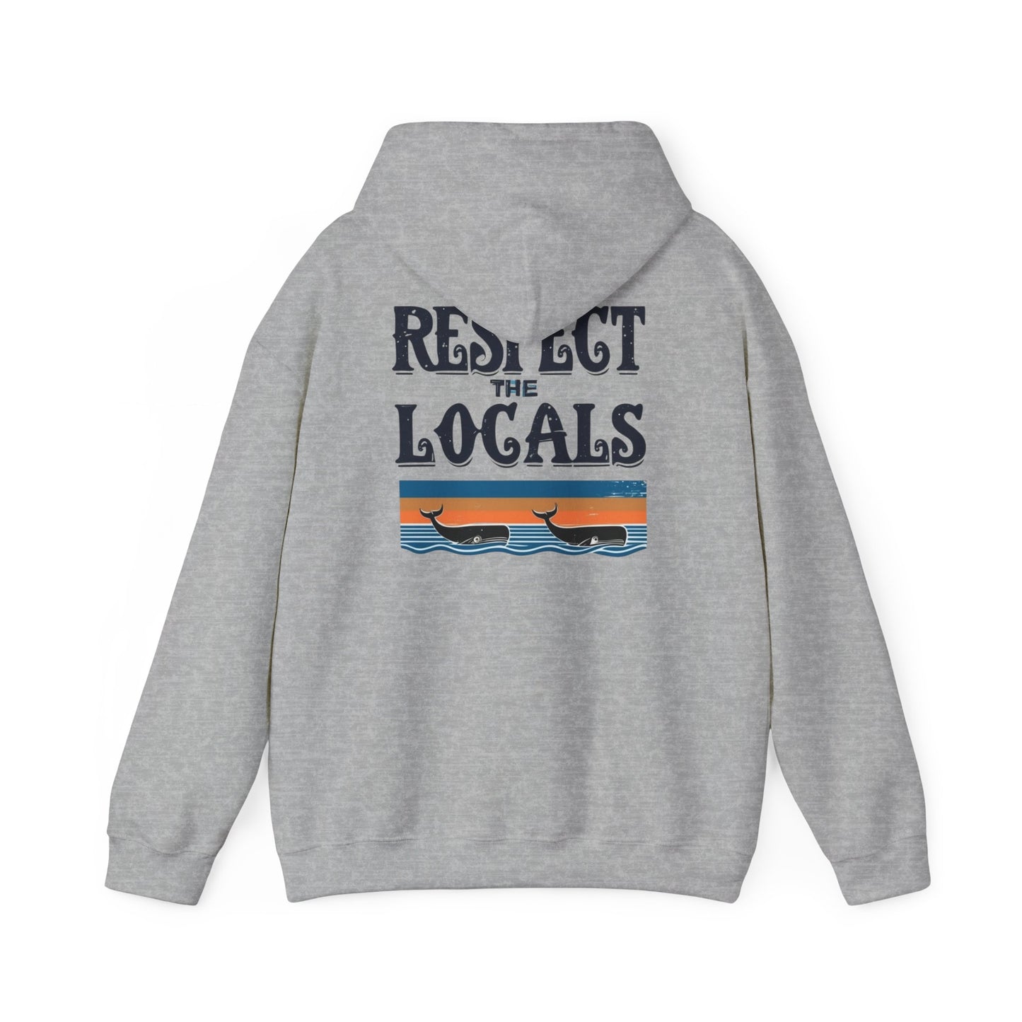 RESPECT THE LOCALS WHALES Heavy Blend™ Hooded Sweatshirt