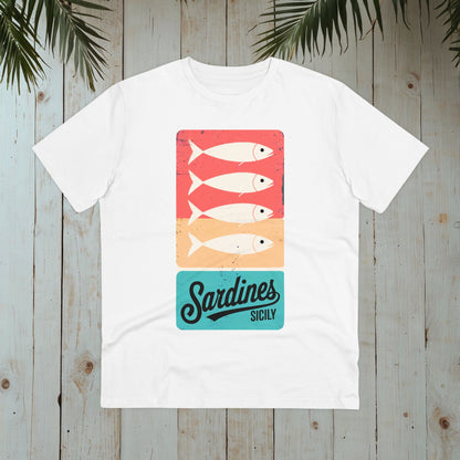 Sardines Sicily Retro Organic T-shirt