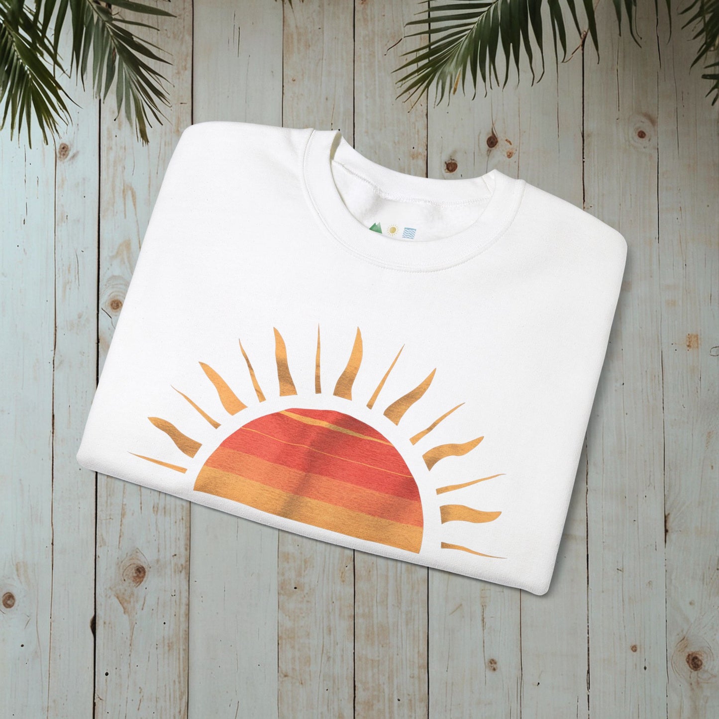 RETRO SUNSET Heavy Blend™ Crewneck Sweatshirt