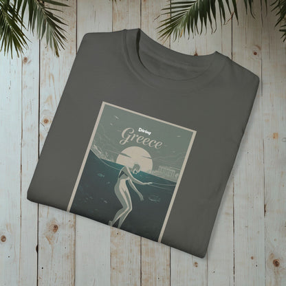 DIVING GREECE RETRO GARMENT-DYED TEE