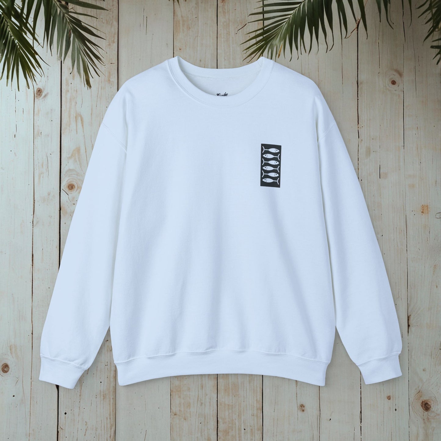 Woodblock Sardines Heavy Blend™ Crewneck Sweatshirt