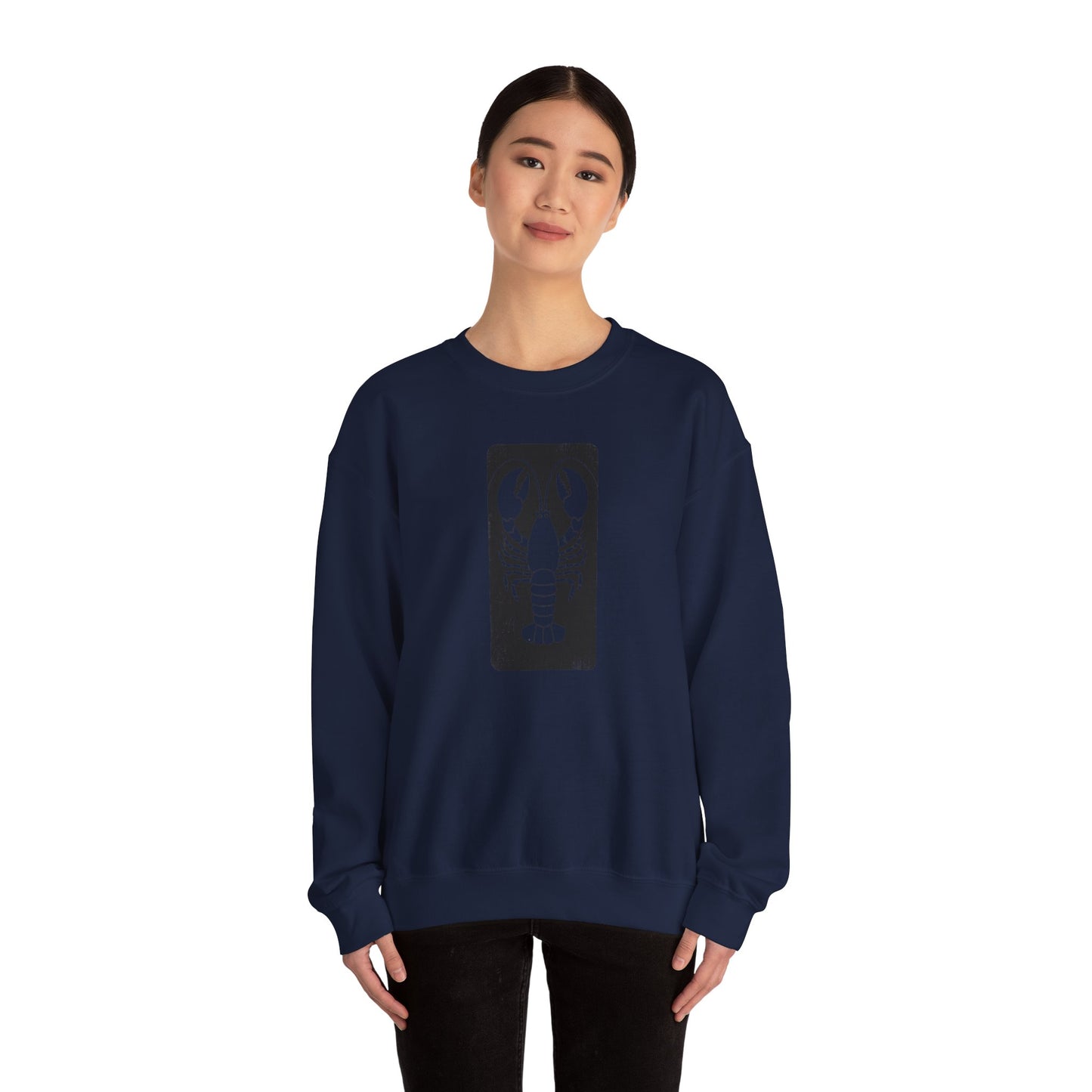 Woodblock Crab Crewneck Sweatshirt