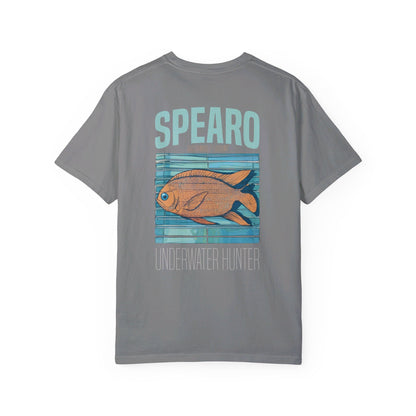 SPEARO UW HUNTER FISH WOODBLOCK GARMENT-DYED TEE