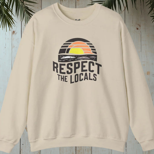 RESPECT THE LOCALS WOODBLOCK Heavy Blend™ Crewneck Sweatshirt