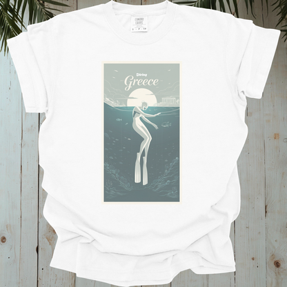 DIVING GREECE RETRO GARMENT-DYED TEE