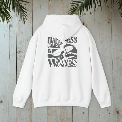 HAPPINESS COMES IN WAVES Heavy Blend™ Hooded Sweatshirt