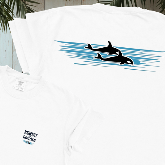 RESPECT THE LOCALS ORCAS GARMENT-DYED TEE