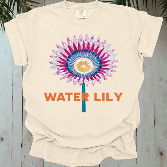 WATER LILY OCEANIC LIBRARY RETRO GARMENT-DYED TEE