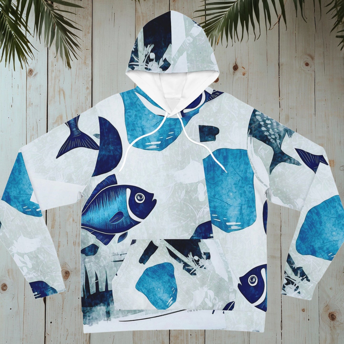 RETRO WOODBLOCK FISH HOODIE