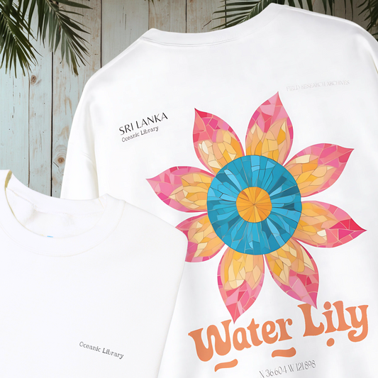 WATER LILY OCEANIC LIBRARY Heavy Blend™ Crewneck Sweatshirt