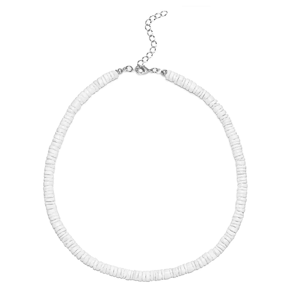 Hawaii Puka White Shell Necklace