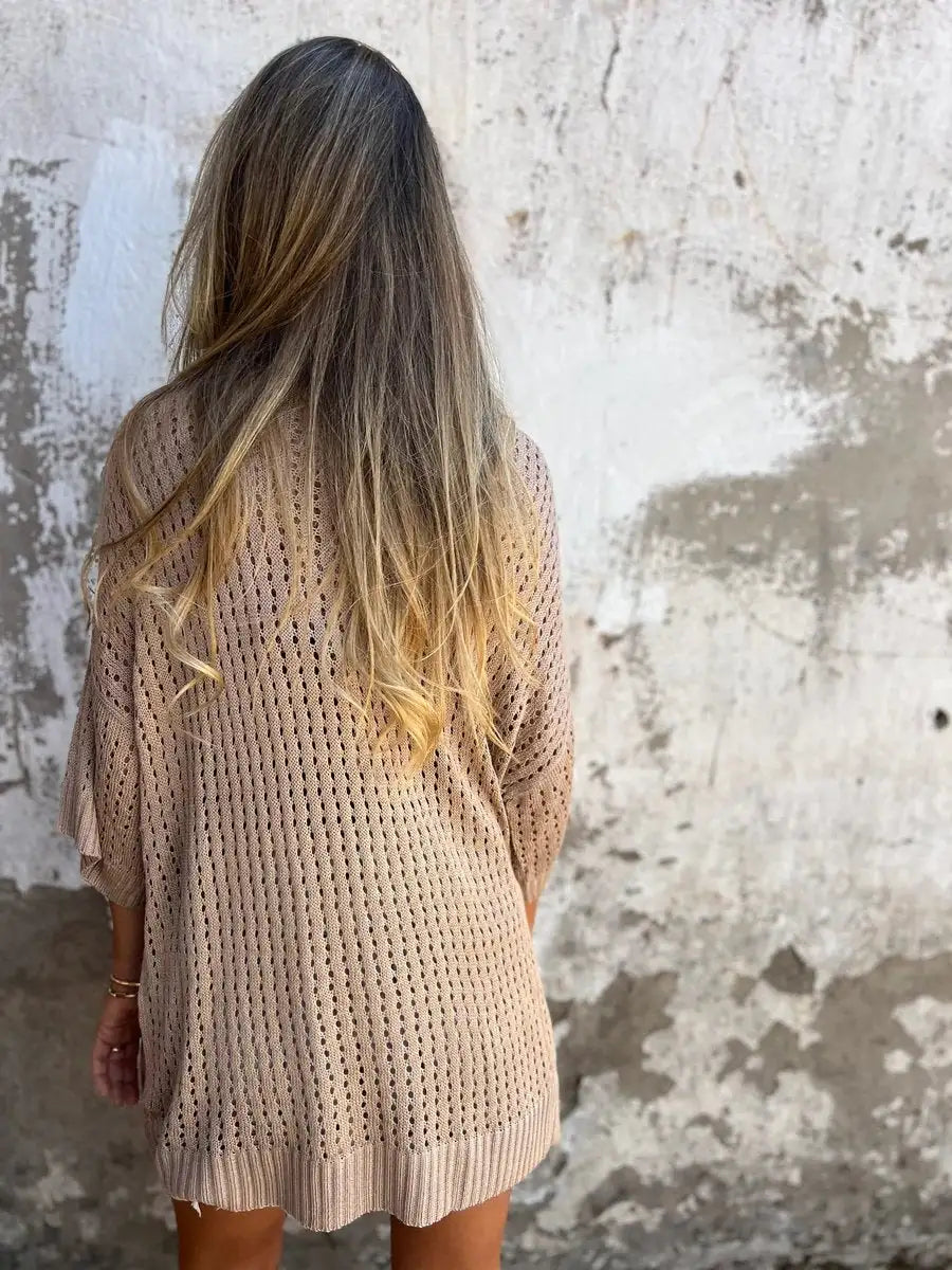 Women’s Hollow-Out Knitted Beach Shirt