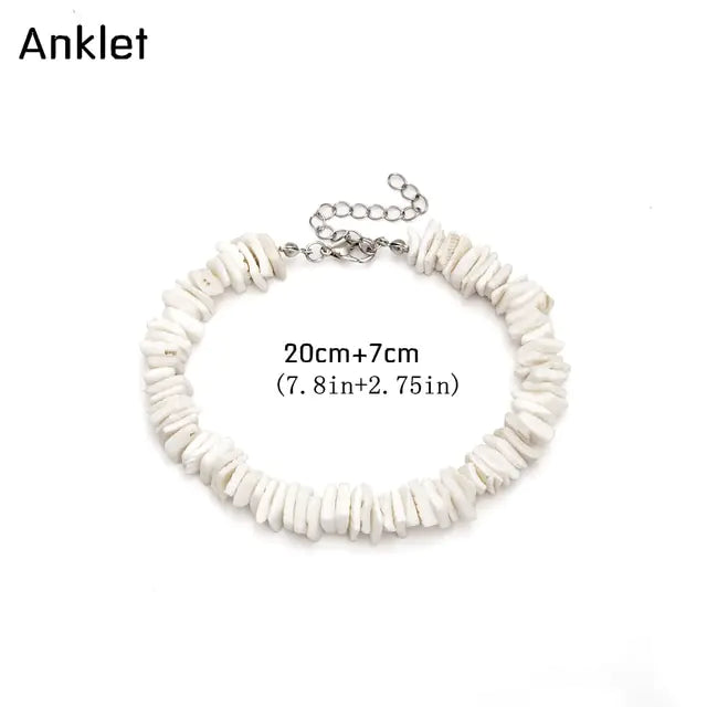 Hawaii Puka White Shell Necklace